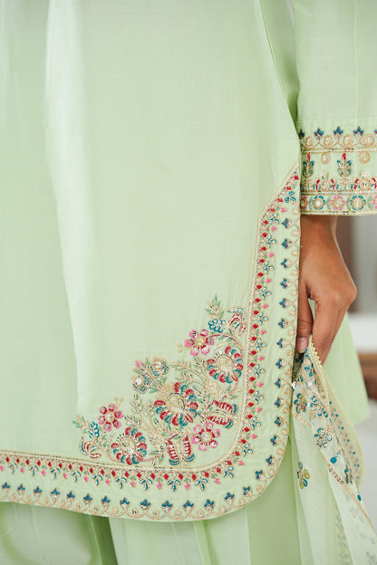Amna Khuram – Mint Charizma Style 3PC Cotton Lawn Stitched Suit