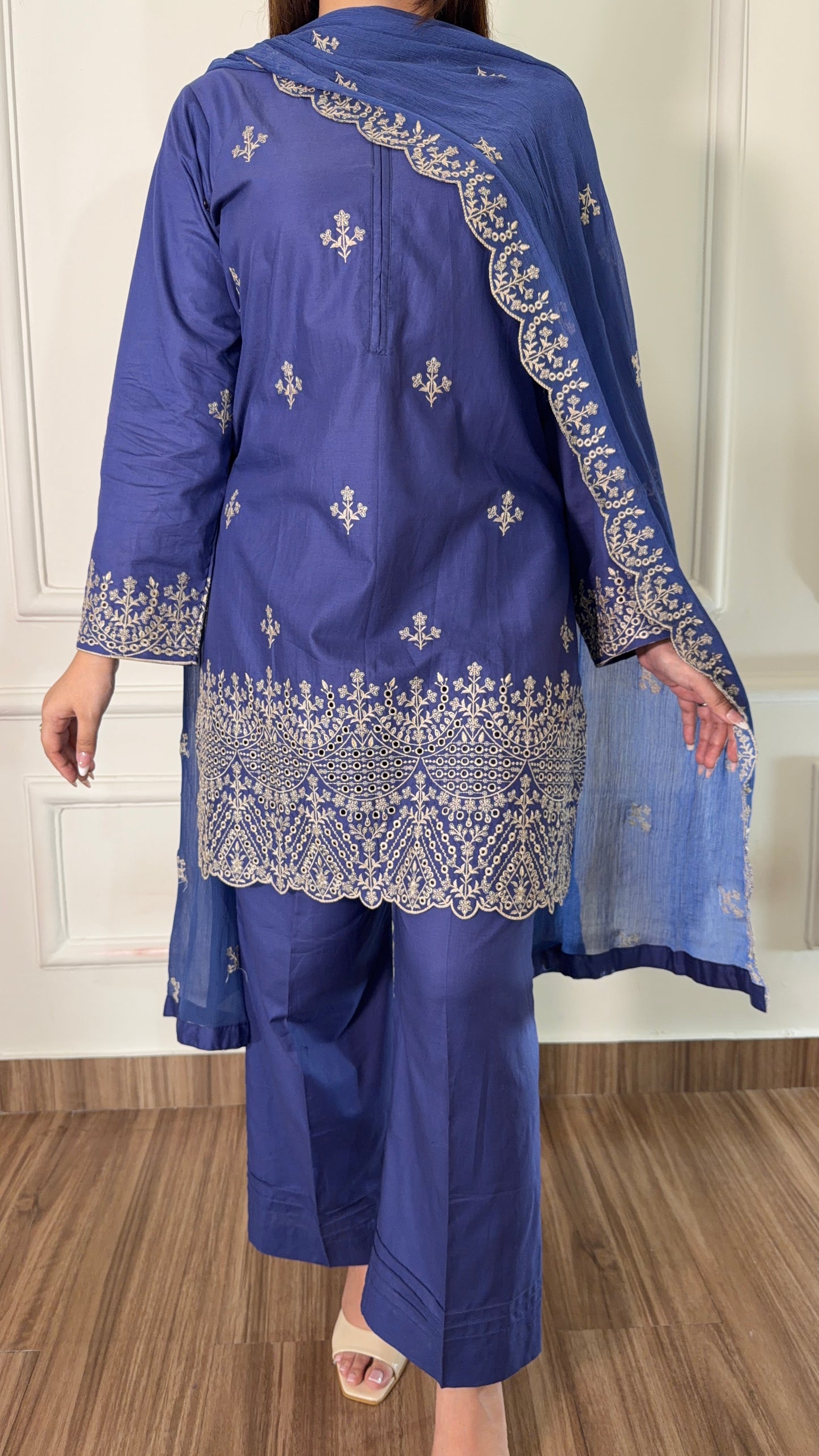 Amna Khurram Embroidered Lawn Cotton Stitched 3 Piece Suit