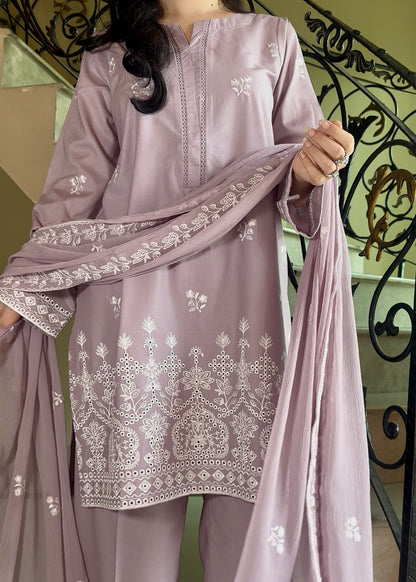 Amna Khurram Embroidered Lawn Cotton Stitched 3 Piece Suit