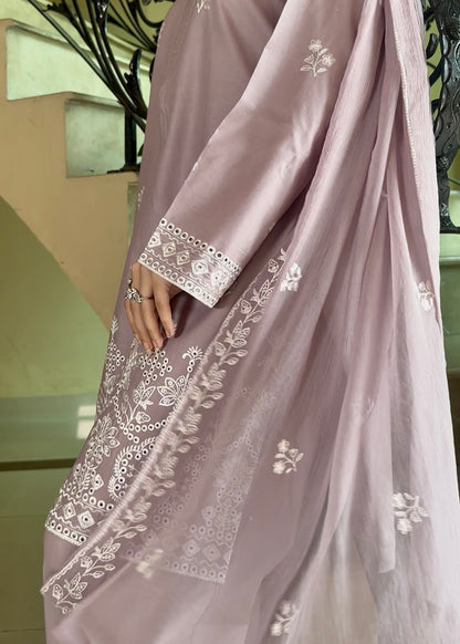 Amna Khurram Embroidered Lawn Cotton Stitched 3 Piece Suit