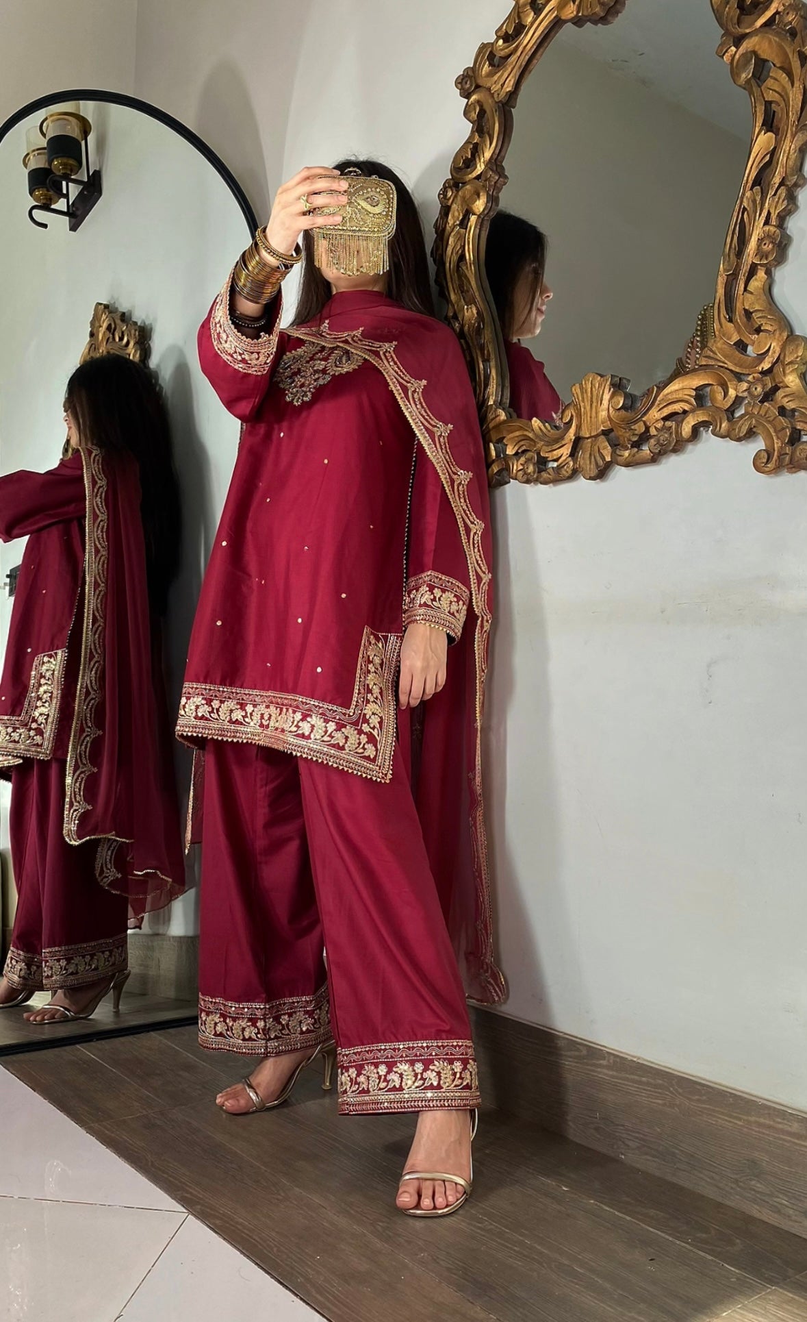 Amna Khurram – Premium Viscose Embroidered 3 Piece Suit with Chiffon Dupatta