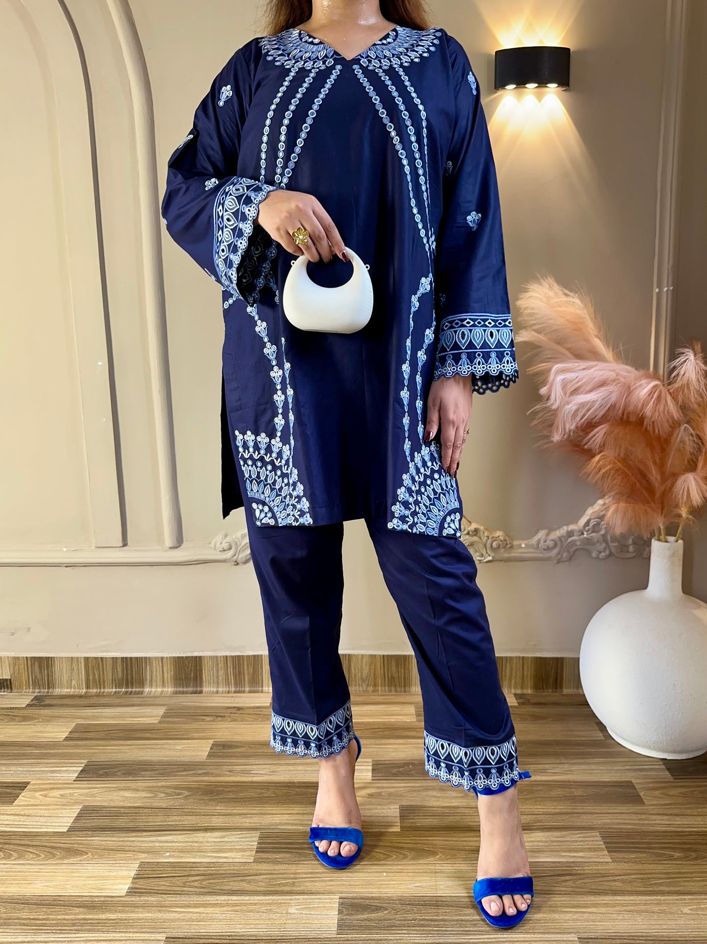 Amna Khurram Embroidered Lawn Cotton Stitched 3 Piece Suit