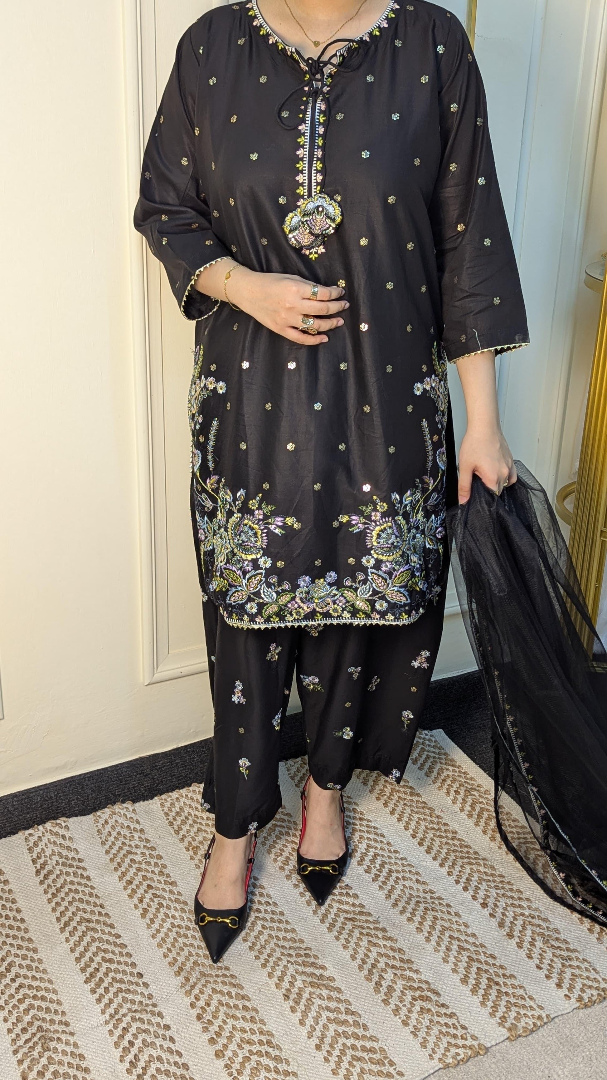 Amna Khurram Saima-Aug04 Black Ready to wear